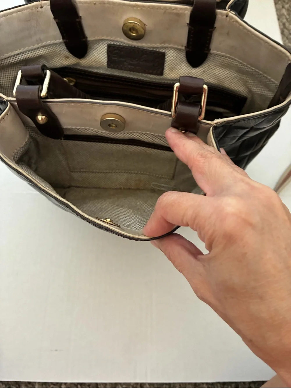 Dooney & Bourke Black Quilted Leather Satchel